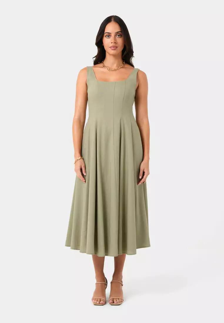 Saira 2 Linen A-line Dress
