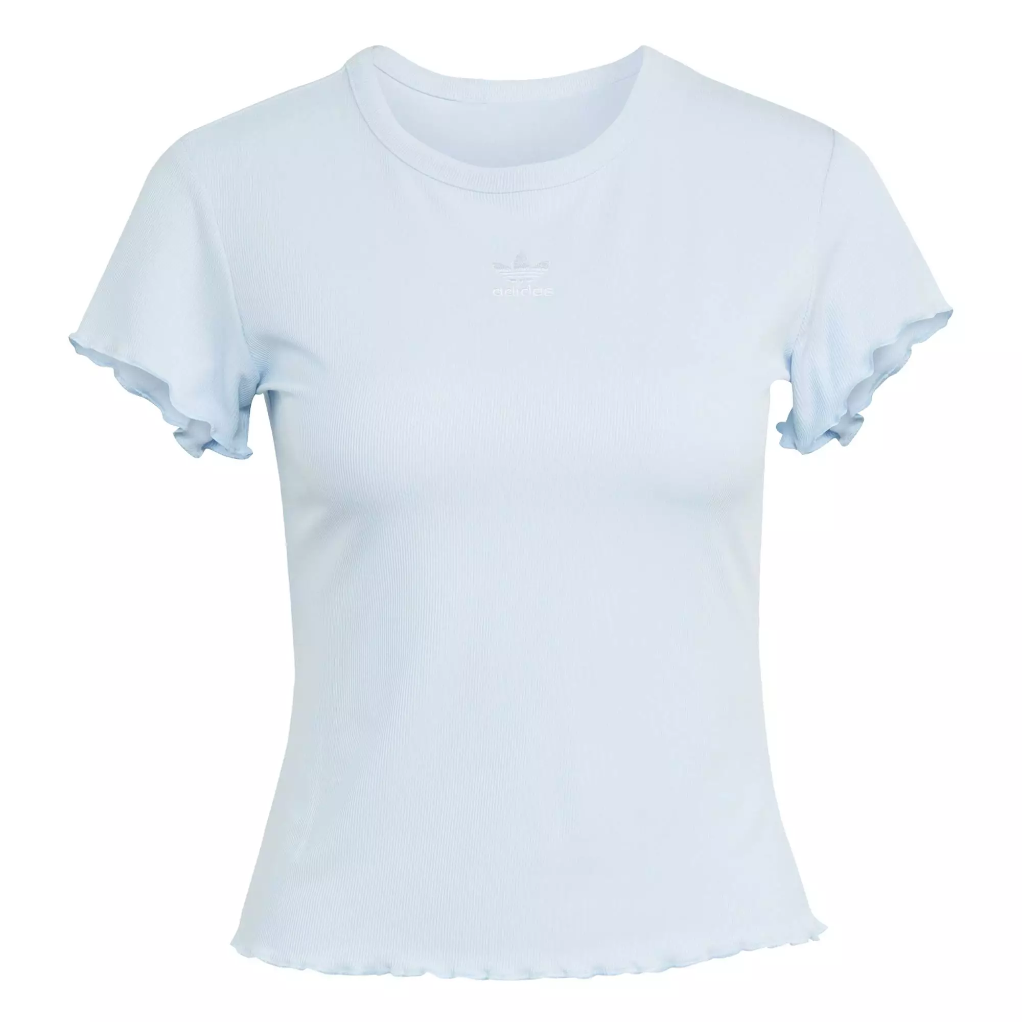 Lifestyle ESSENTIALS SCALLOPED EDGE BABY TEE Women Blue KE1108