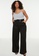 Trendyol black Plus Size Belt Detailed Pleated Knitted Trousers 6C2F9AA463A670GS_4