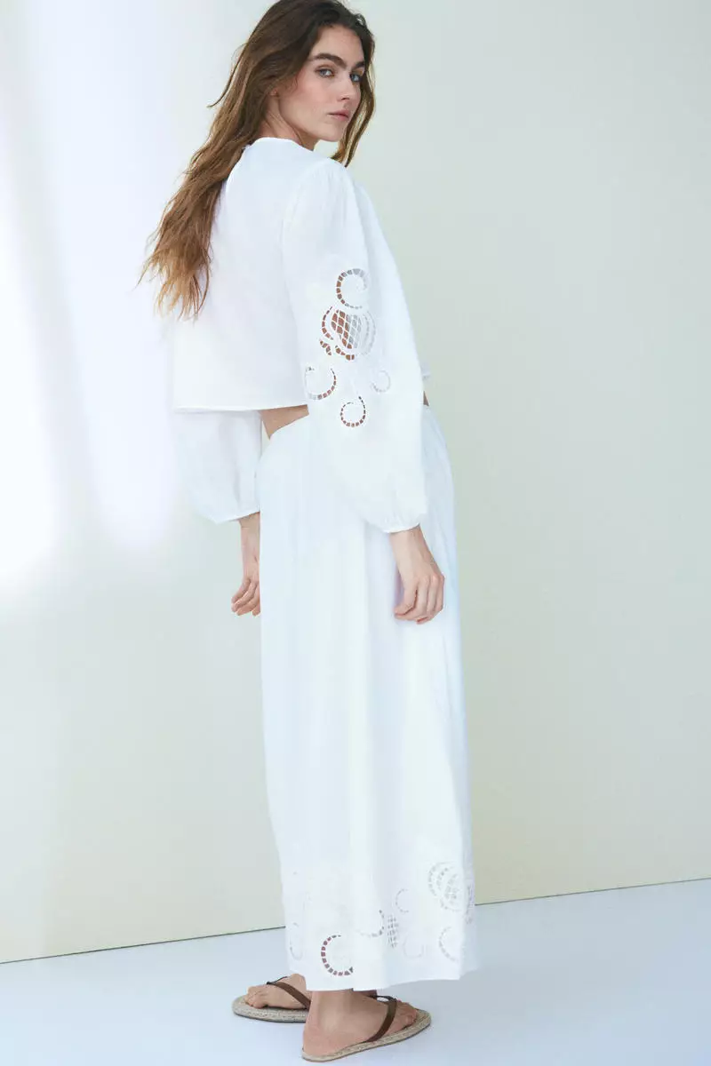 Broderie anglaise cotton blouse