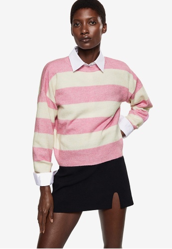 Mango Round-Neck Striped Sweater | ZALORA Philippines