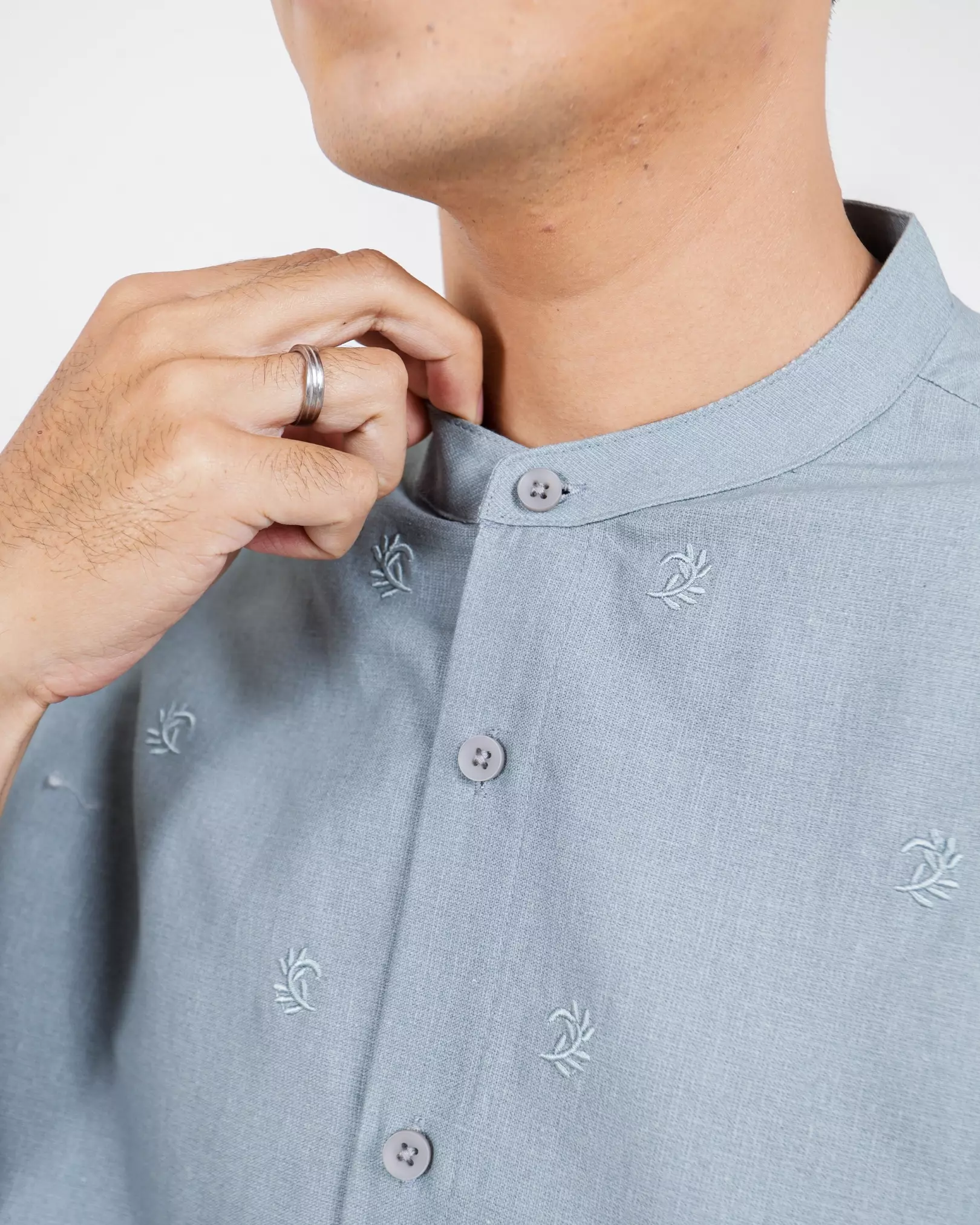 AMK Kemeja Koko Pria Lengan Pendek KK Hasan S/S Blue