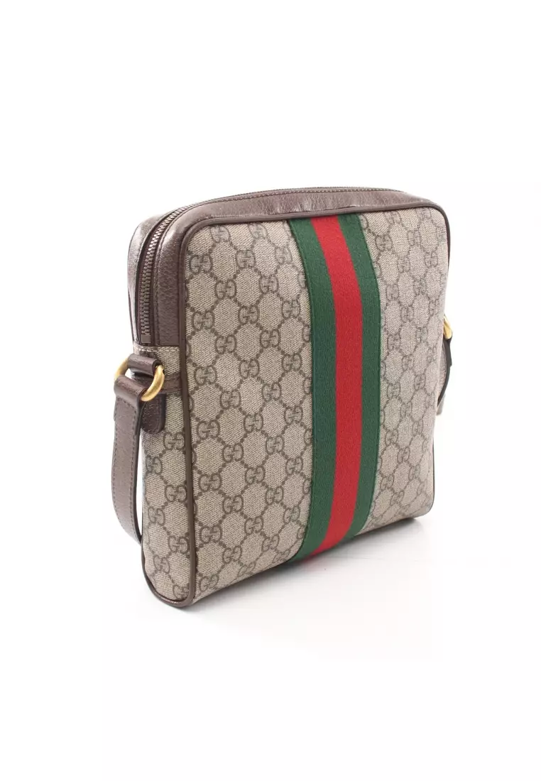Gucci Ophidia GG Small Messenger Bag Beige/Ebony in Supreme Canvas with  Antique Gold-tone - US