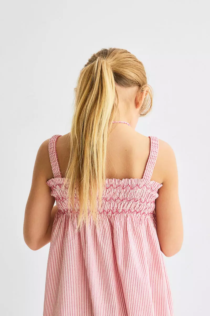 Smocked strappy dress
