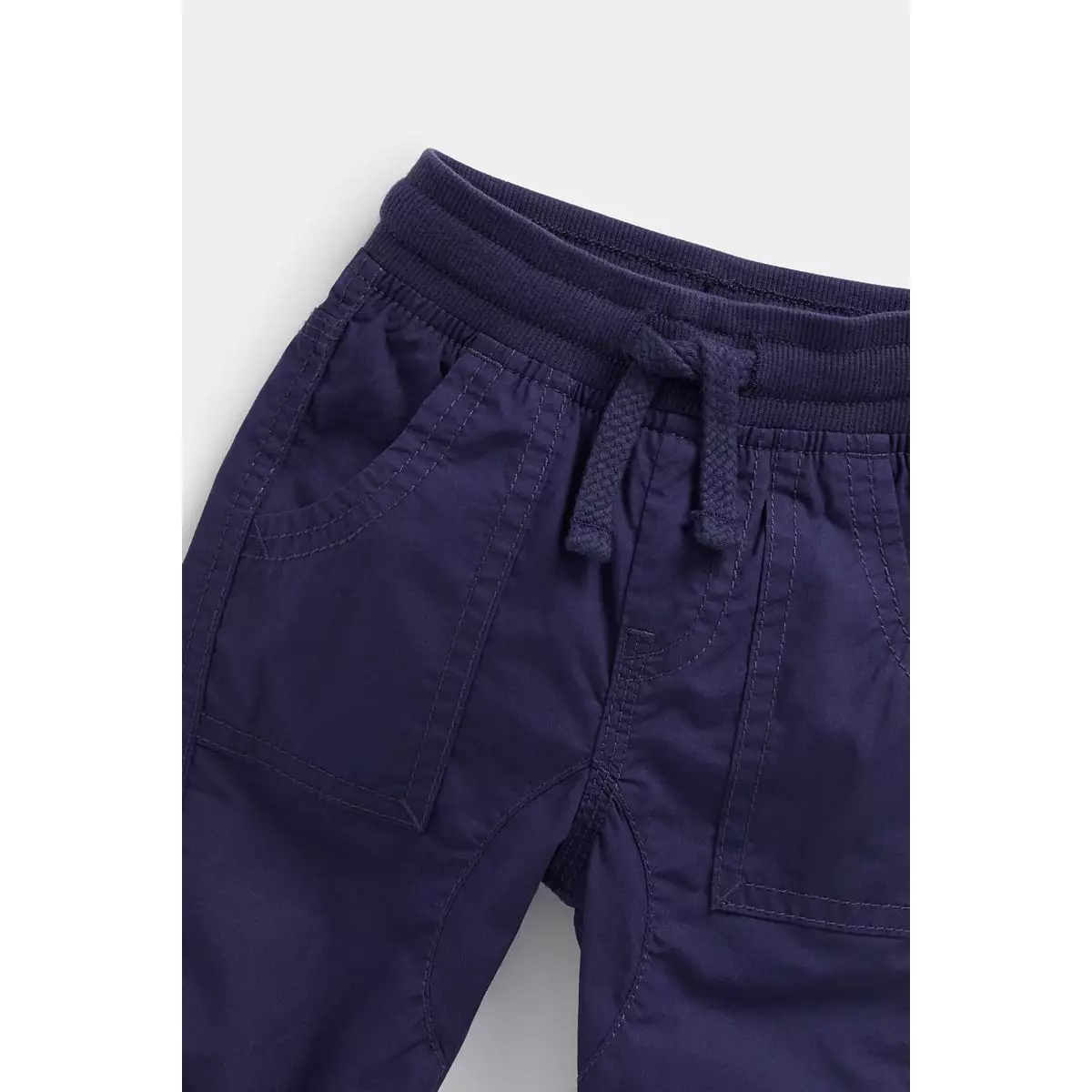 Mothercare Navy Poplin Roll-Up Trousers - Celana Anak Laki (Biru)