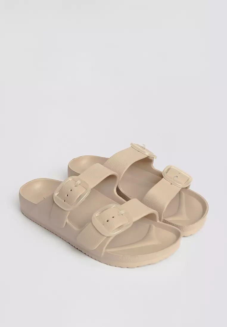 Women's Two Band Rubber Slides