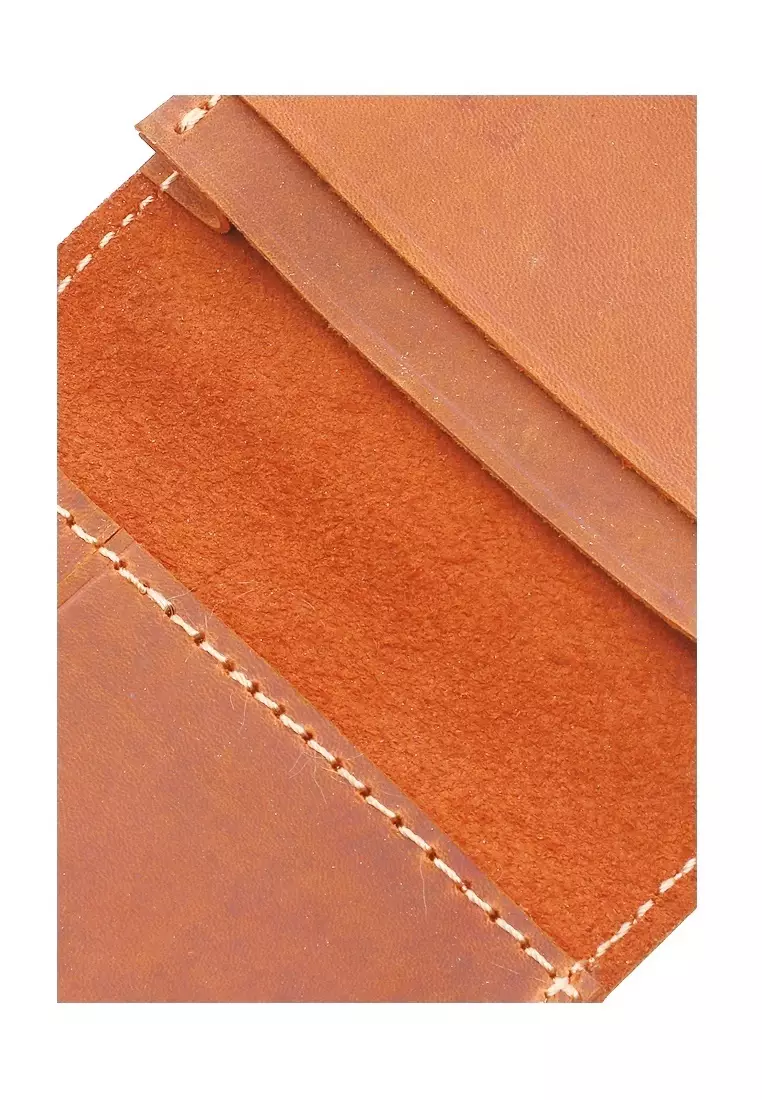 Zackly Wallet Kartu Handmade Banyak Slot Material Genuine Leather 026 ORIGINAL - Brownth