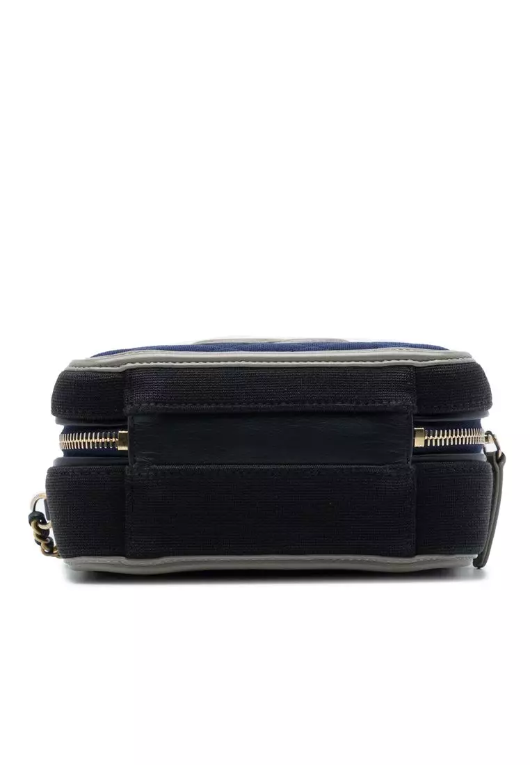 Pre-Loved Chanel Small Jersey Cc Filigree Vanity Case