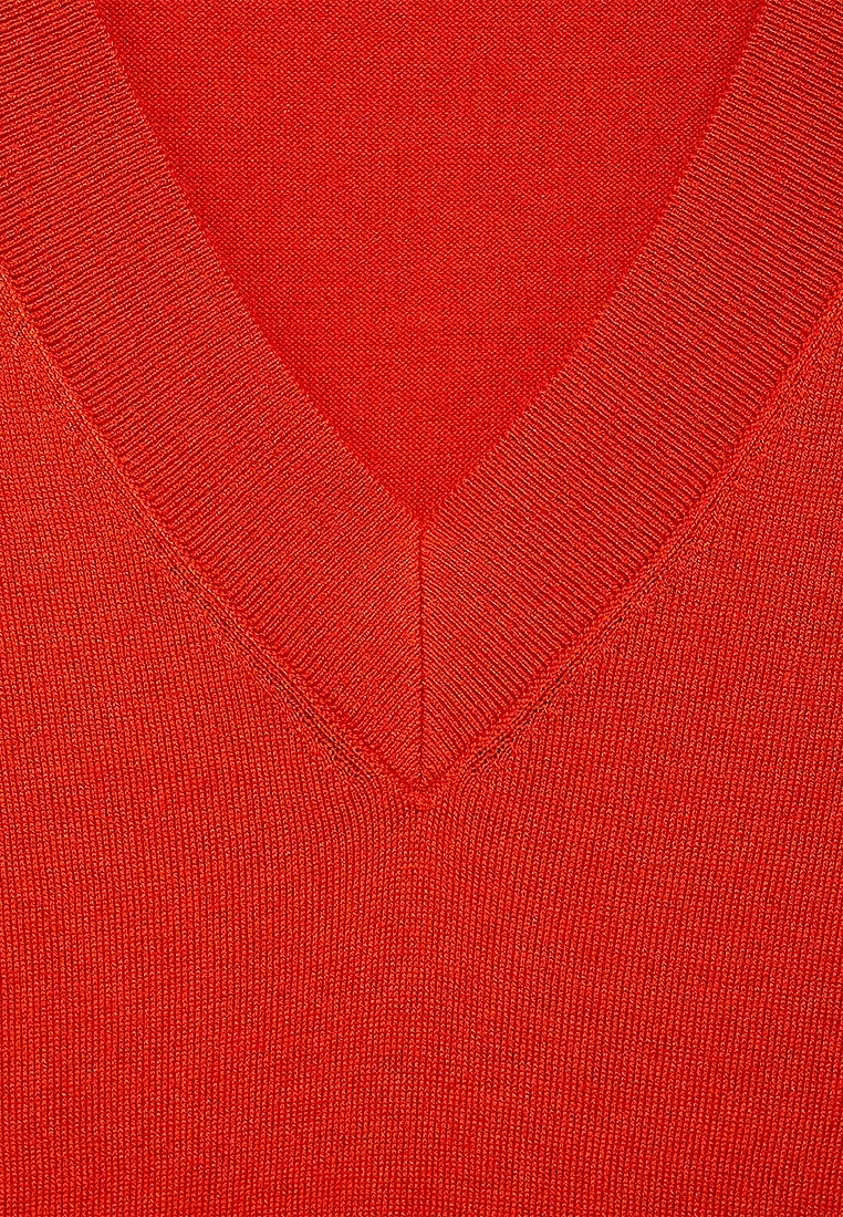 Fine-Knit V-Neck Sweater