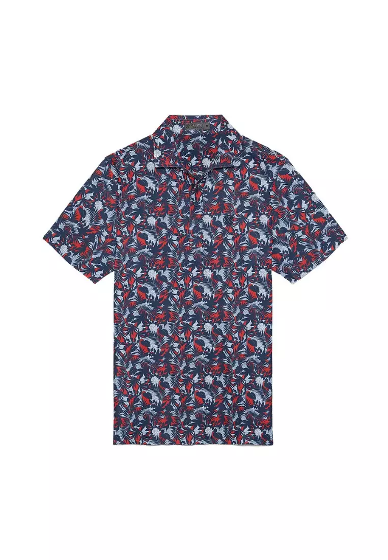 Men's Floral Tech Piqué Slim Fit Polo