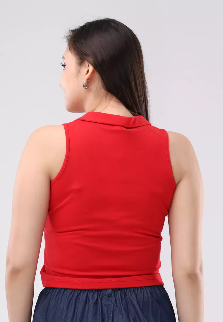 Pique Plain Sleeveless Polo