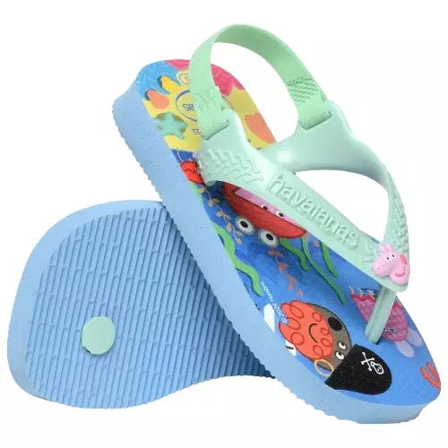 Havaianas 1056 Baby Peppa Pig Lavender Blue - Sandal Anak