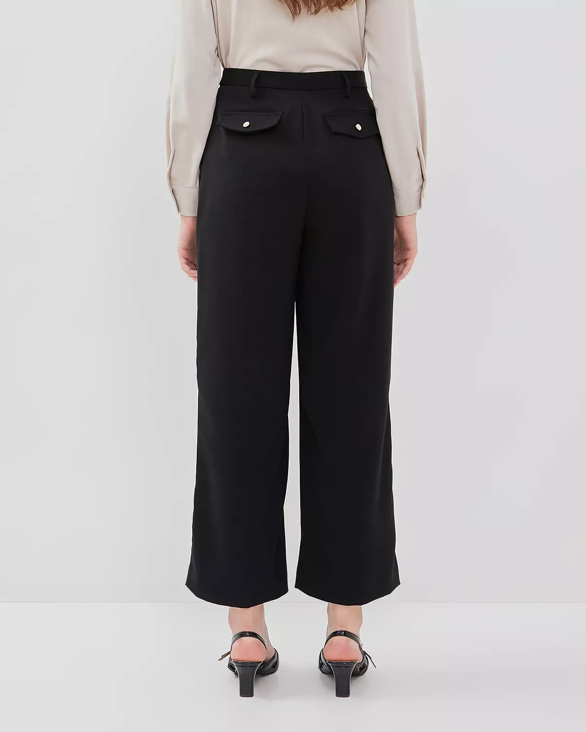 WOMEN'S BLACK HIGHWAIST STRAIGHT PANTS