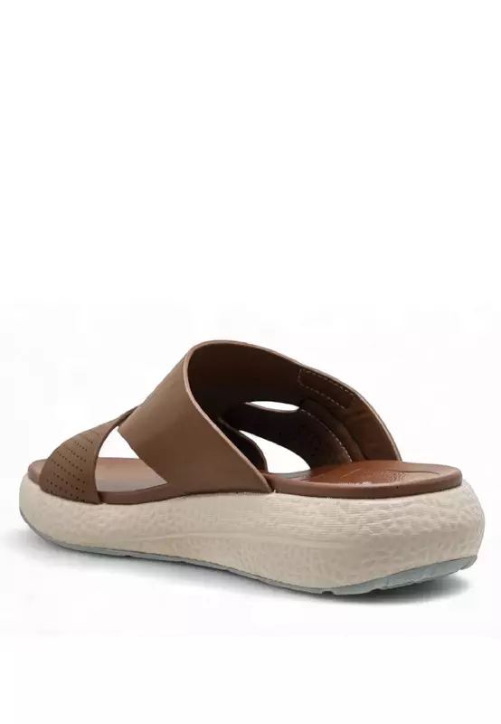 Men Slip On Faux Leather Classic Casual Sandals - 250140047