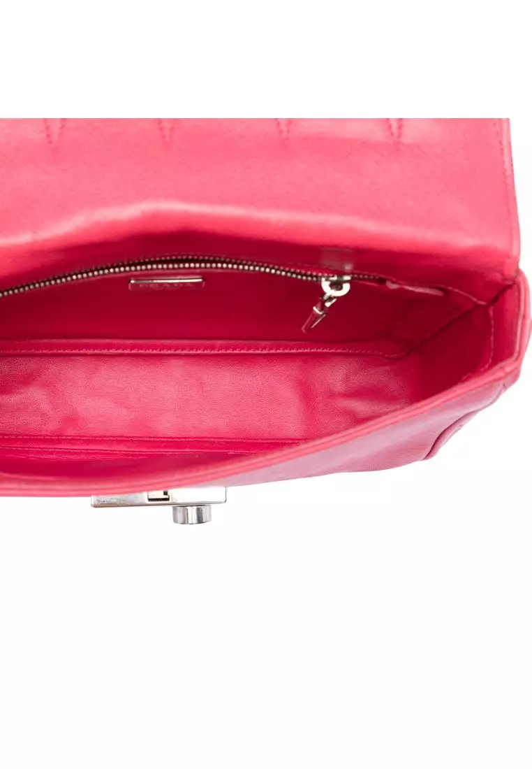 Pre-Loved Prada Saffiano Sound Lock Crossbody