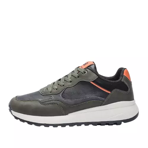 Sepatu Sporty Hijau Pria Man Shoes Sneakers Cowok QN6623