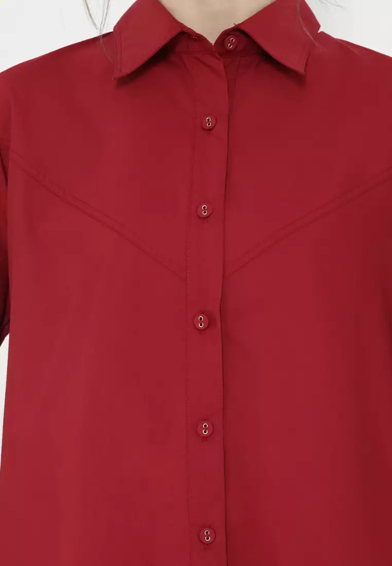 Casual Shirt but elegant outfit for national day event By Brilliant Girl Warna MERAH