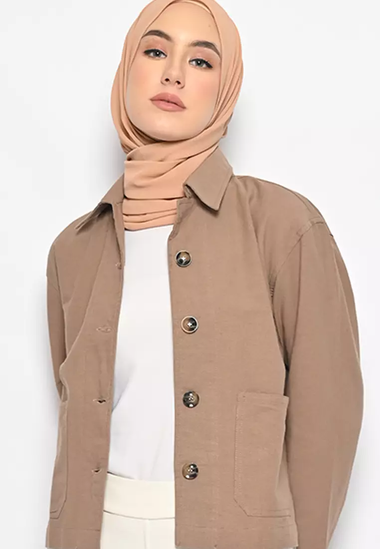 Jual VIP Couture VIP Couture Salma Jacket Khaki Original 2024 | ZALORA ...