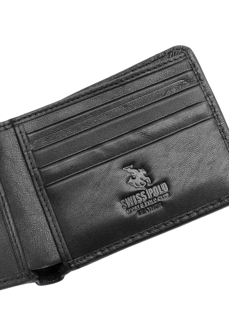 Men's RFID Blocking Bi Fold Wallet - Black