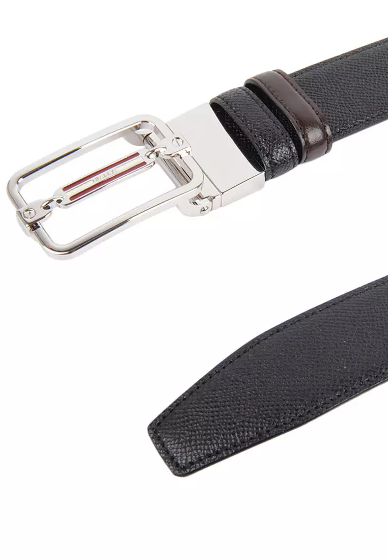 Embossed Leather(Size 110) Wallet & Belt Gift Box in Black,Brown