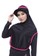 Attiqa Active black Long Runner- Black list Fuschia, Sport Hijab A376AAA62BC3C8GS_4