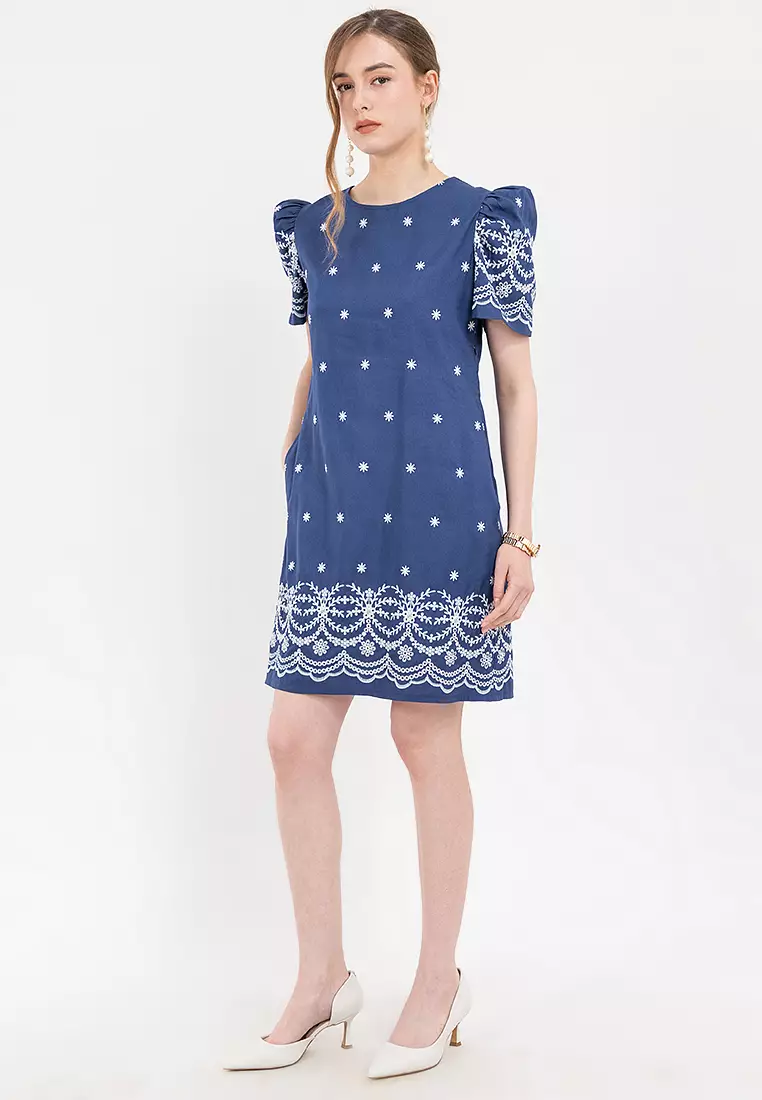 ARLO Embroidered Filipiniana Shift Dress