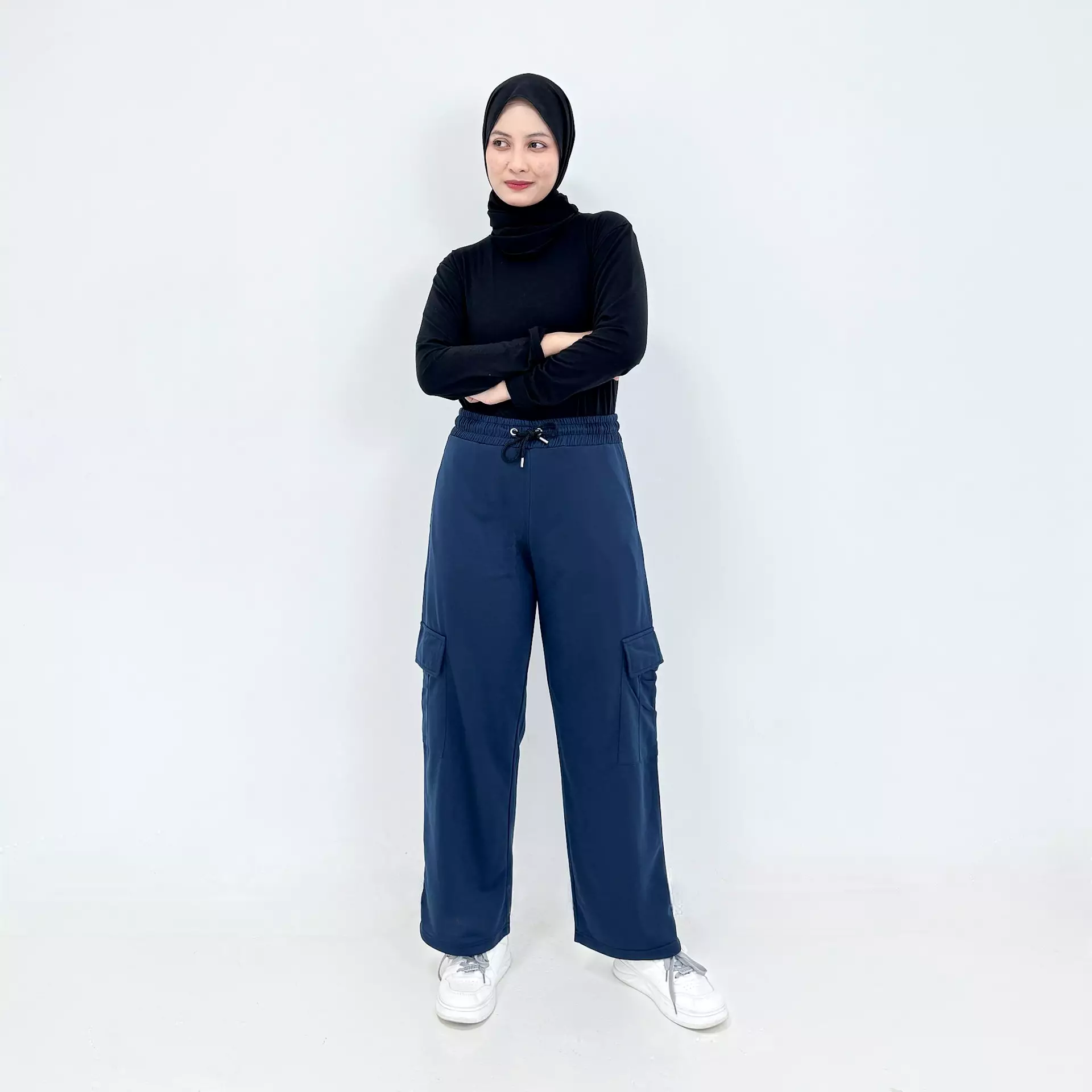 Celana Panjang Kargo Talis [NAVY] Strech Fit 95 Kg