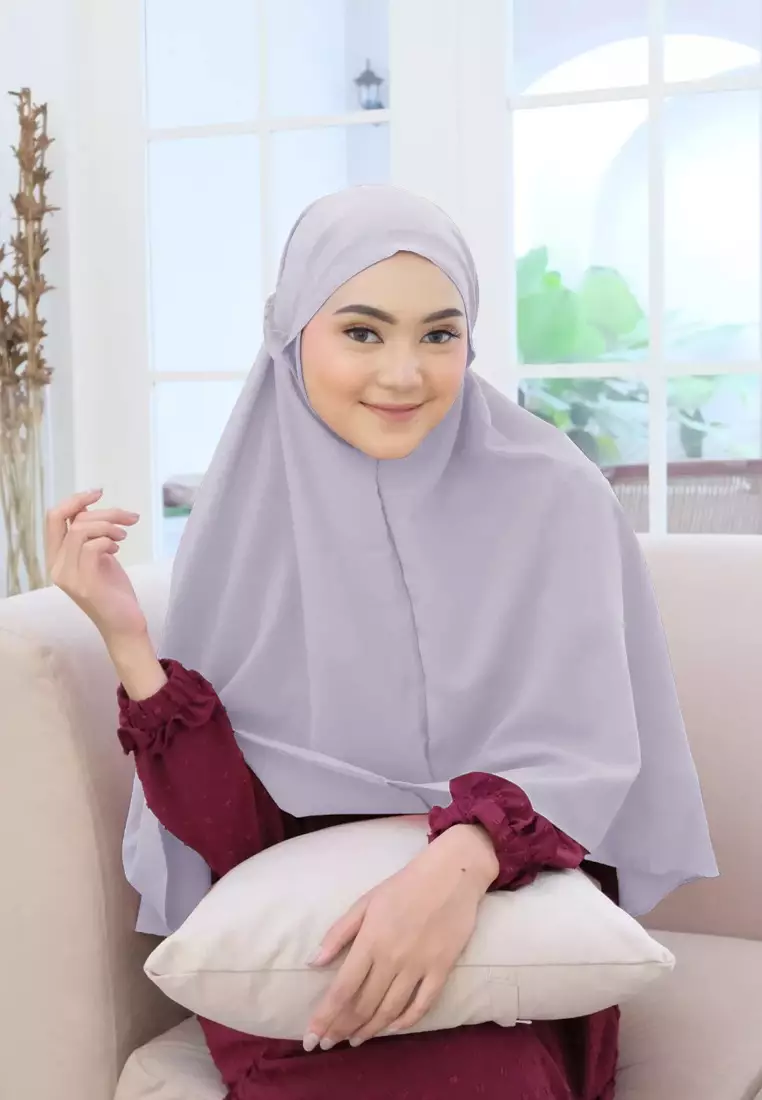 Cotton Bee - Zaylie Bergo Tali | Hijab Instan Tali Ruffle - Orchid Tint