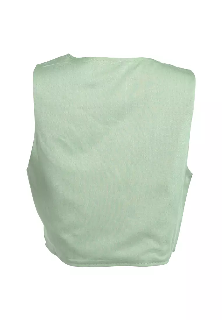 Rompi Kancing Kasual dengan Warna Hijau