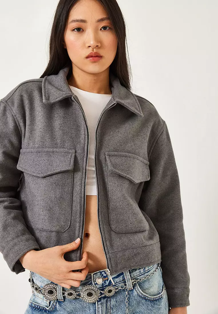 Women's Soft Cashmere Crop Jacket Mbms013 60501013