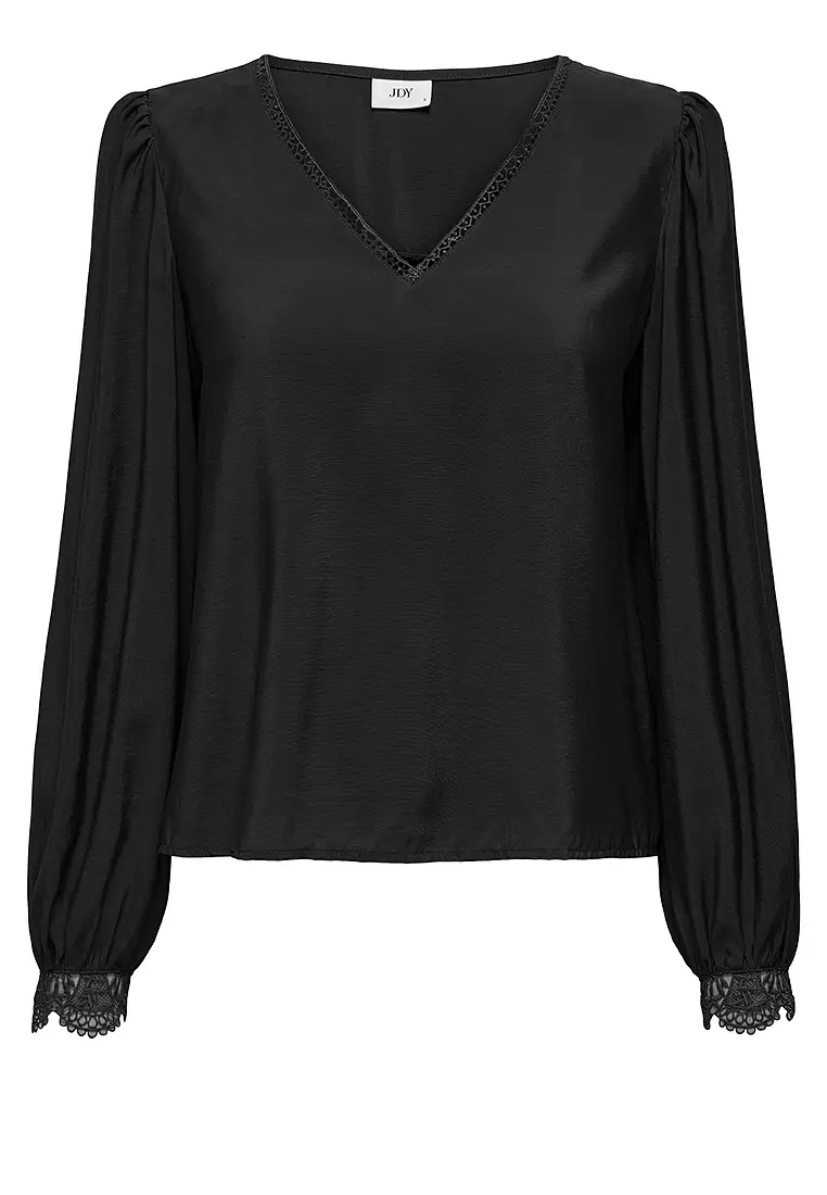 Camille Long Sleeve Lace V-Neck Top