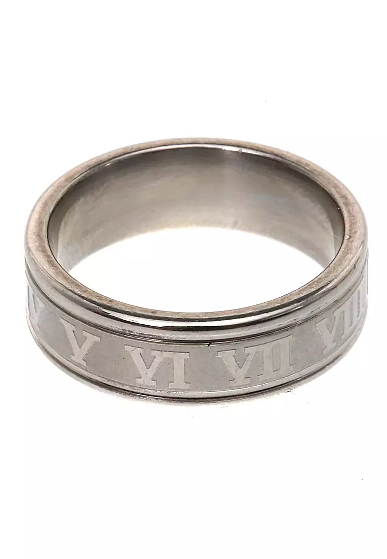 Ethan Ring Cincin Unisex Casual Simple Comfortable Stainless Material Titanium ORIGINAL - Silver
