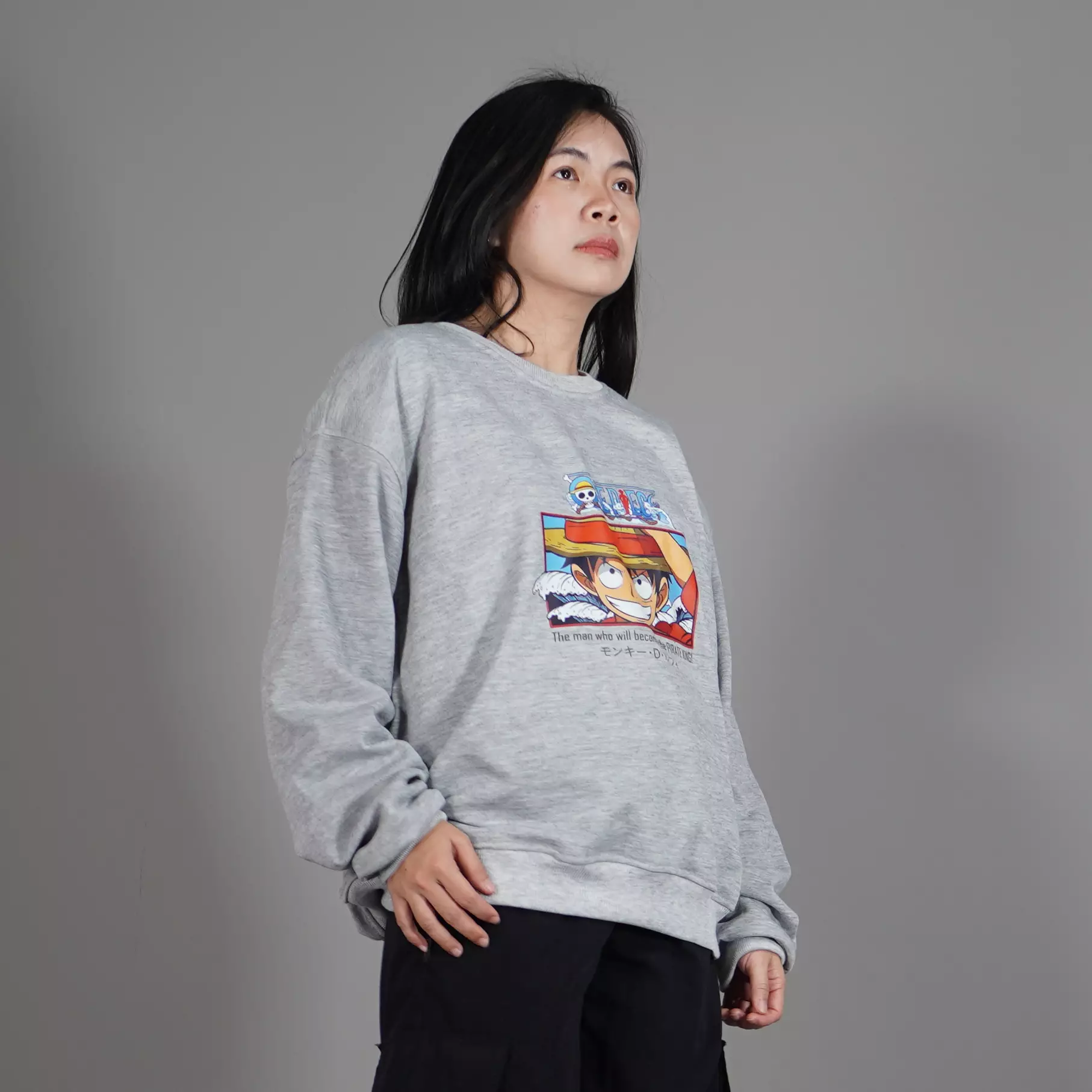  PIECE2 Crewneck One Piece Crewneck Anime Sweater Anime - Abu Muda