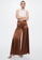Mango brown Satin Palazzo Trousers 6C0CCAABE27A07GS_6