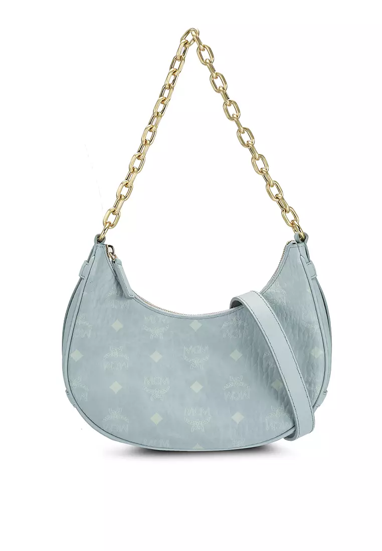 MCM Aren Crescent Small Shoulder Bag ik ZALORA