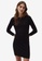 OVS black Knitted Mini Dress 6E256AA1A526FFGS_1