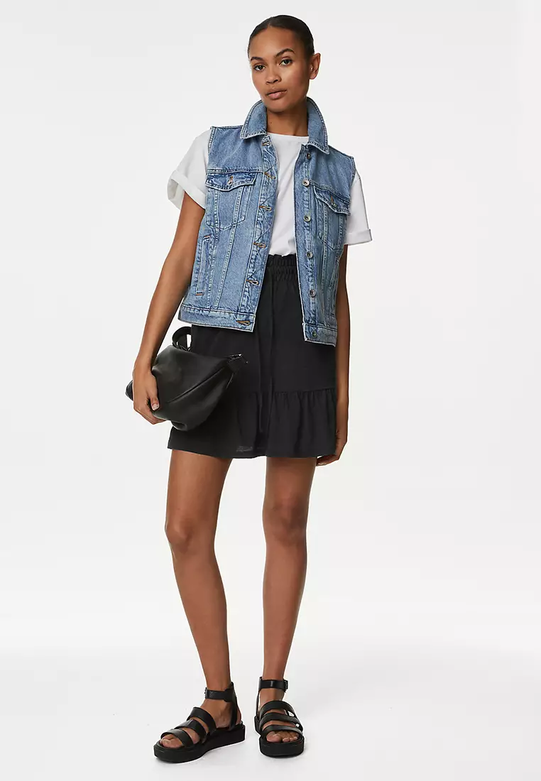 Jersey Mini Tiered Skirt