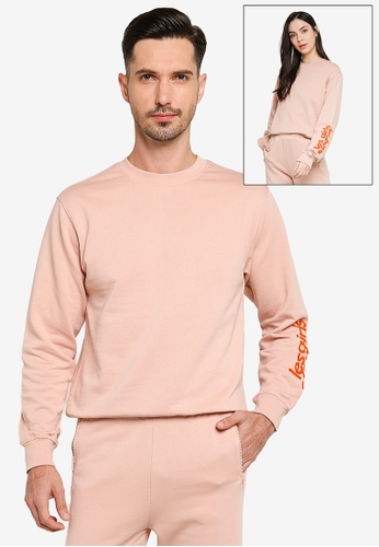 Les Girls Les Boys pink Loopback Crew Neck Sweatshirt 0A700AAAFF2189GS_1