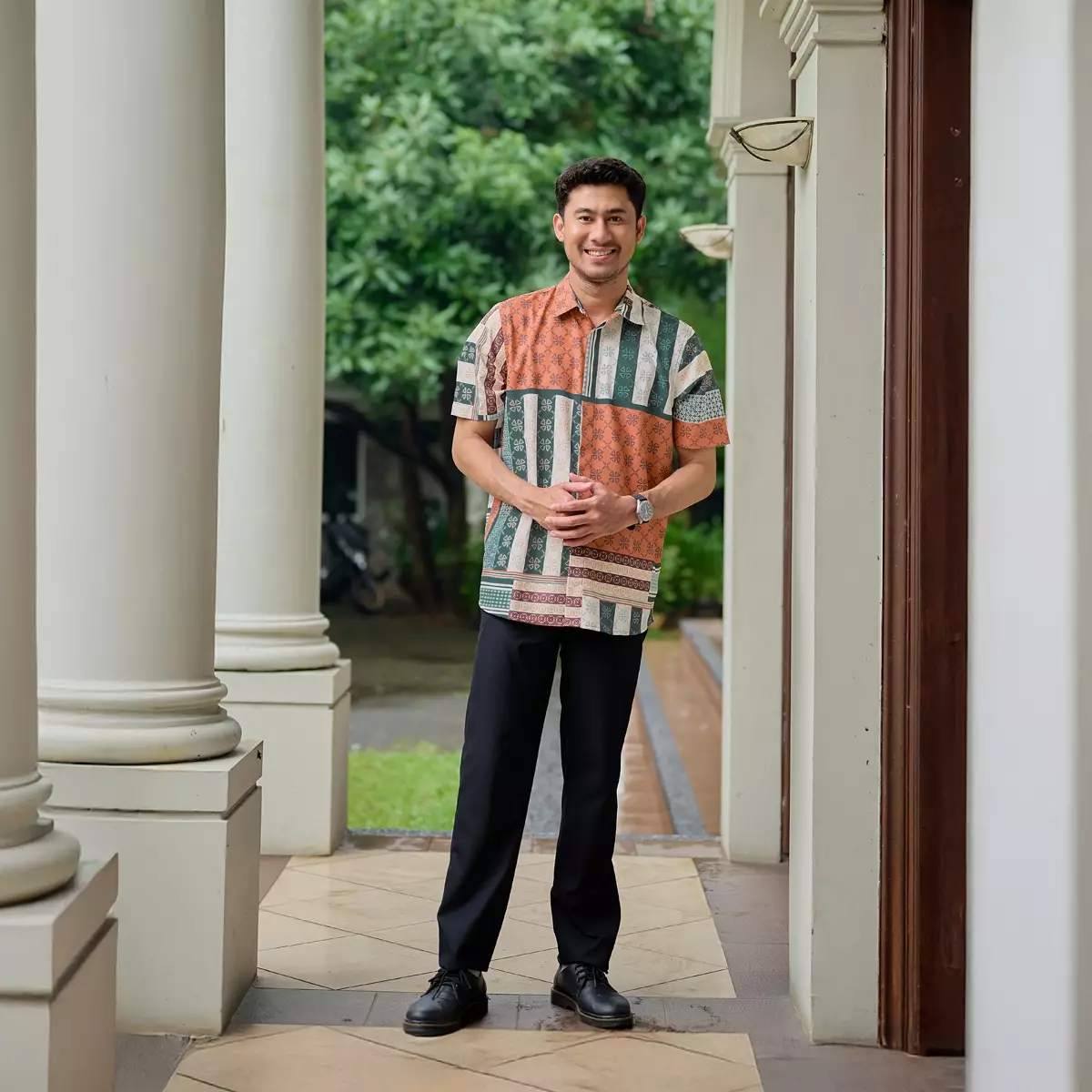 ZM Zaskia Mecca - Maziz Carrot Kemeja Koko Pria Lengan Pendek - Edisi Monogram