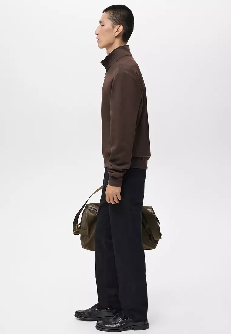 Regular-Fit Cotton Sweatshirt With Zip