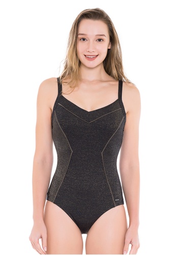 Sunseeker black Sunkissed Shimmer D Cup One-piece Swimsuit CF05DUSCE5510EGS_1