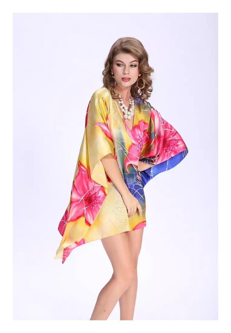 真絲印花色丁上衣