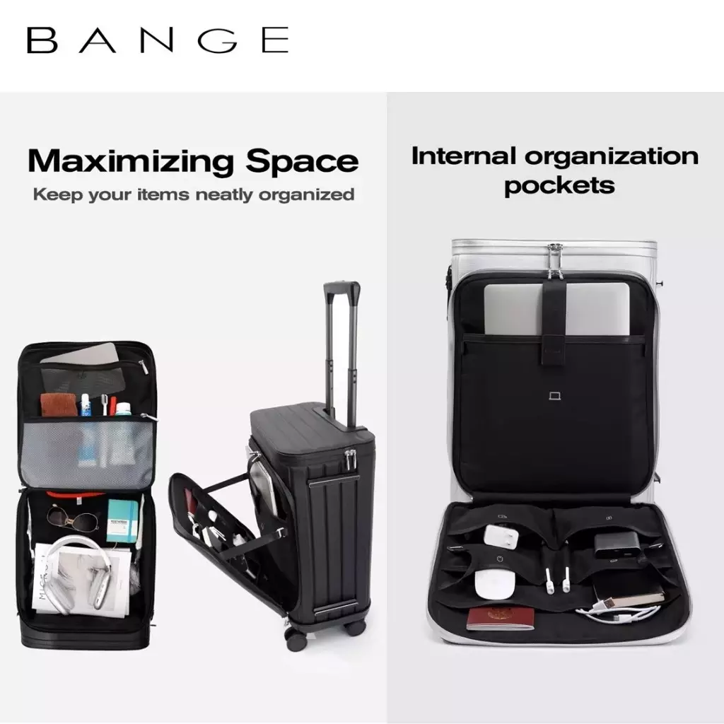 BANGE YL200 koper kabin 20 inch TSA LOCK-Black