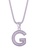 SHANTAL JEWELRY grey and white and silver Cubic Zirconia Silver Alphabet Letter 'G' Necklace SH814AC19MIASG_1