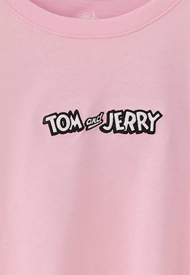 Women's Tom and Jerry Boyfriend Fit Printed Tee
