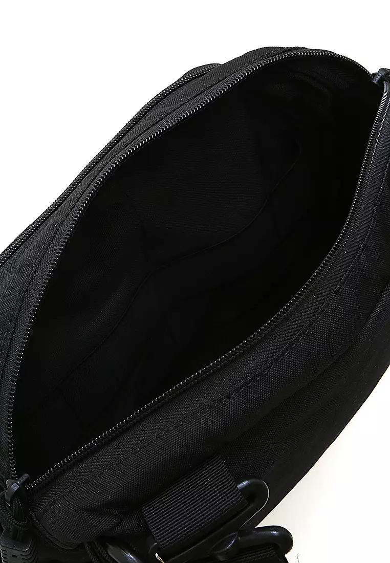 Roger Tas Selempang Sling Bag Pria Multi-Purpose Utility Pouch Material 600D Polyester Fabric ORIGINAL - Black