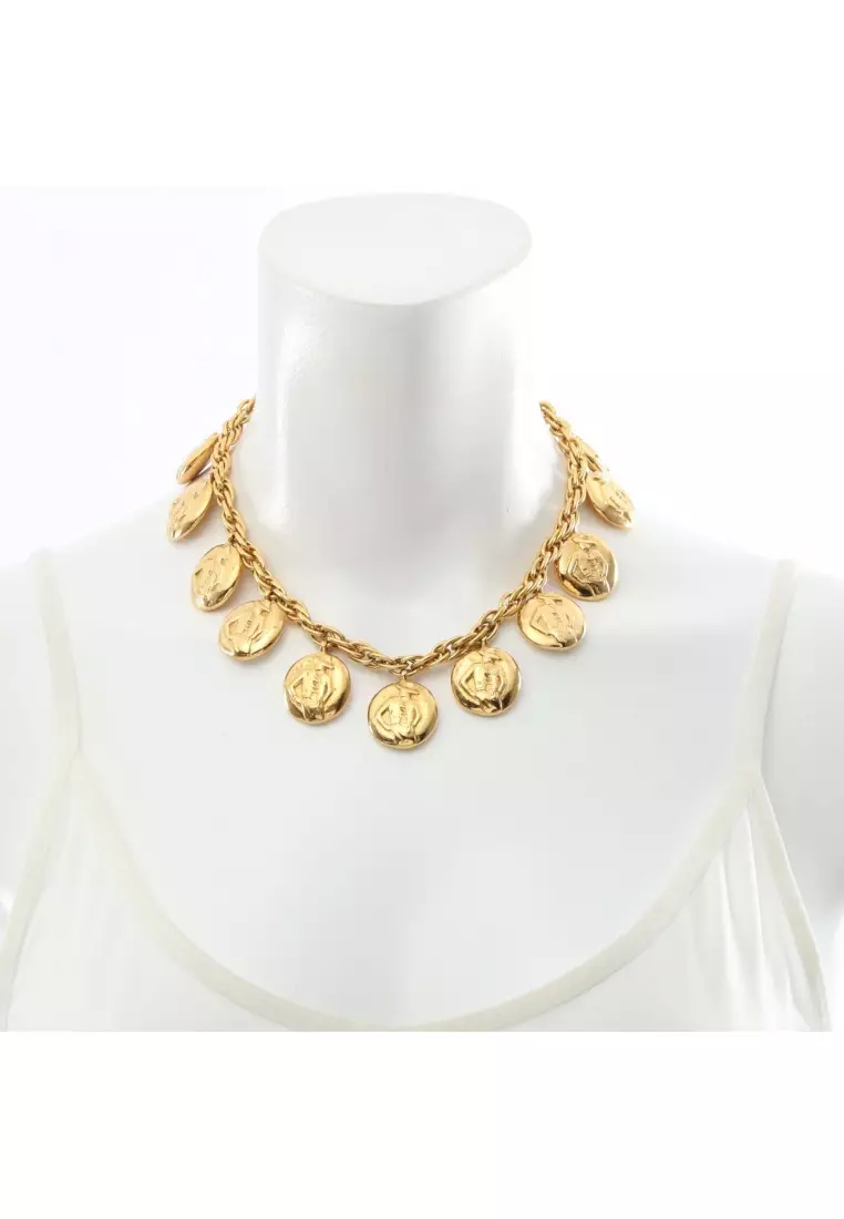 Pre-Loved Chanel mademoiselle necklace GP gold vintage