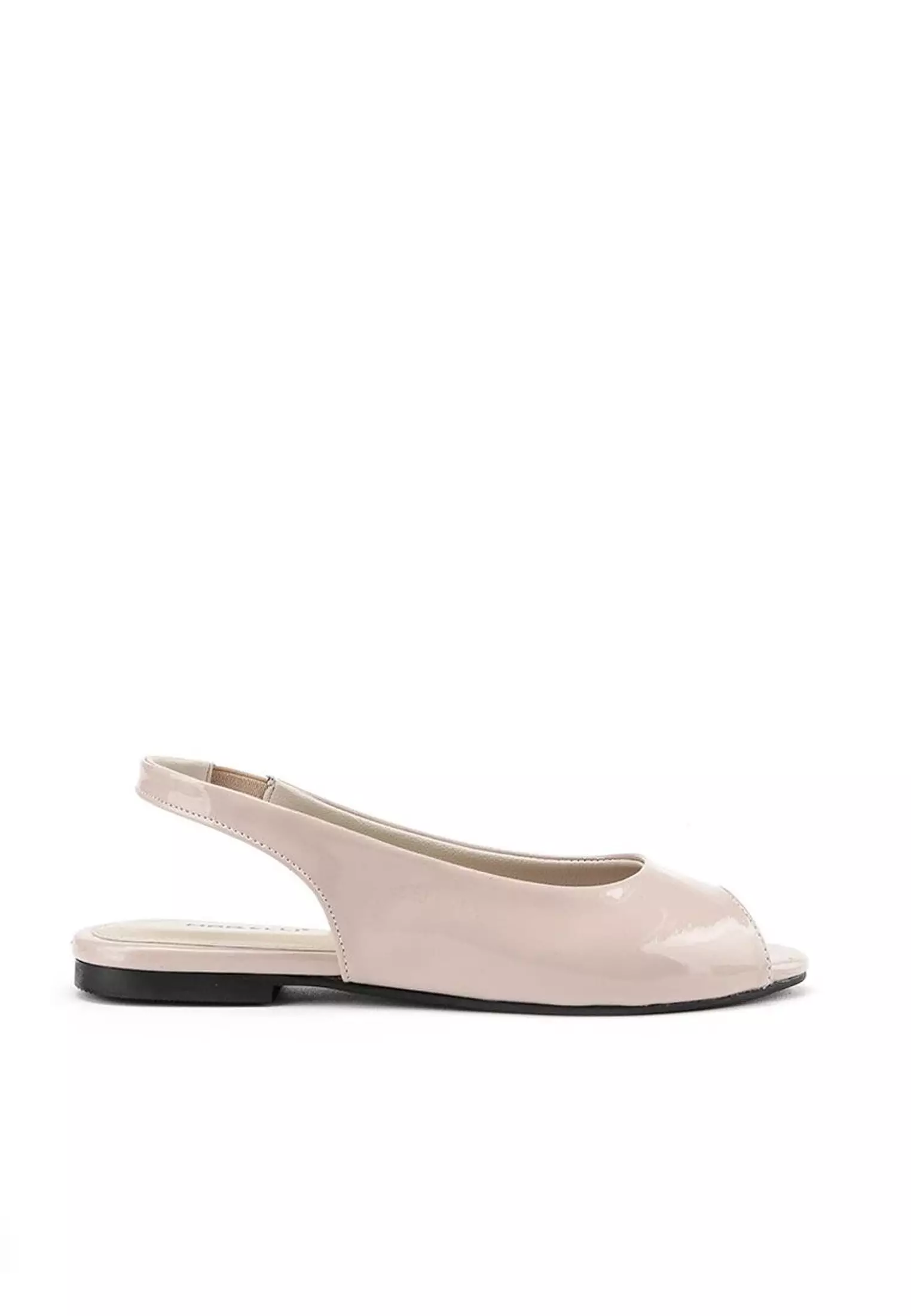 Emily Sepatu Sandal wanita Flat Slip On - Salem patent