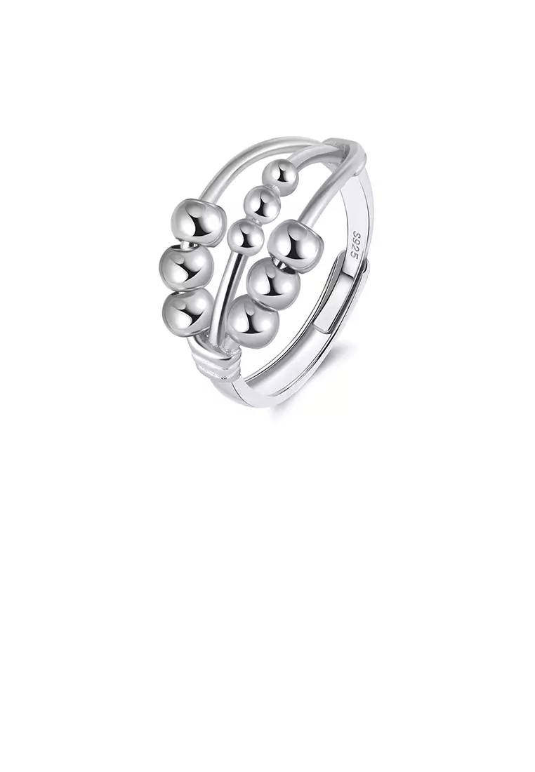 Adjustable Silver Ring, 925 Sterling Silver Adjustable Artsy