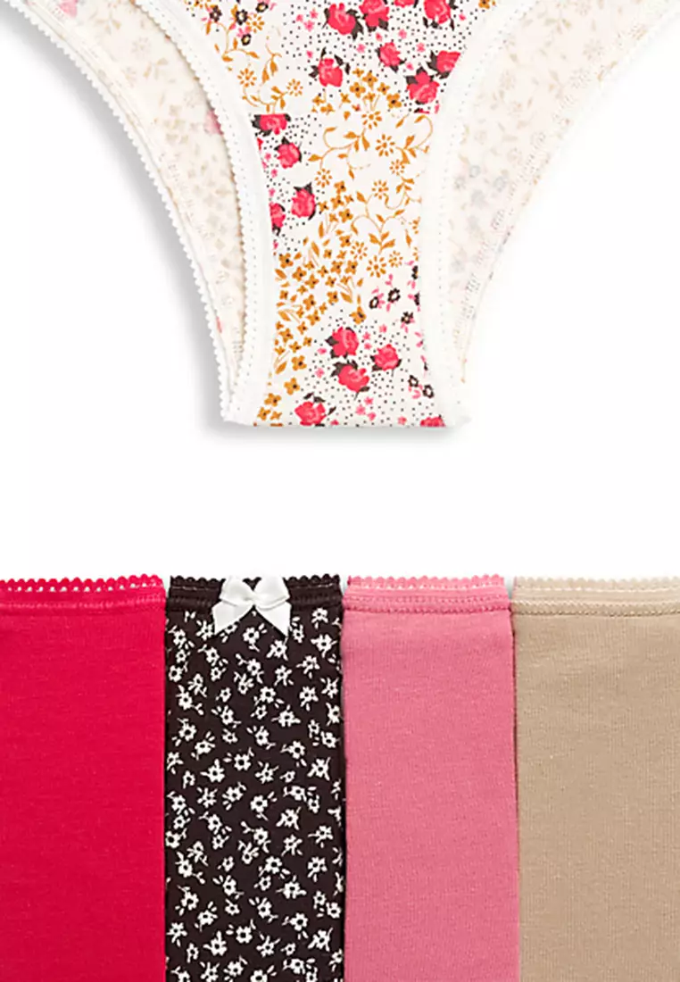 5pk Cotton Lycra™ Brazilian Knickers